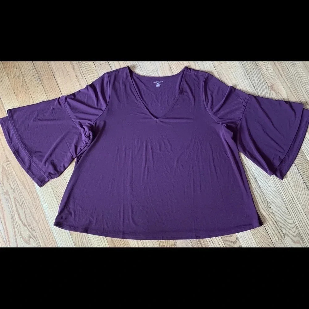 Lane Bryant Tiered Bell Sleeve Blouse